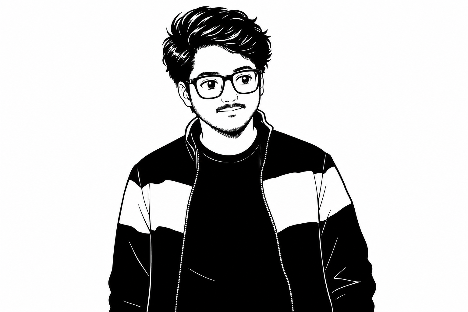 Yuvraj Prasad - illustrated sketch portrait